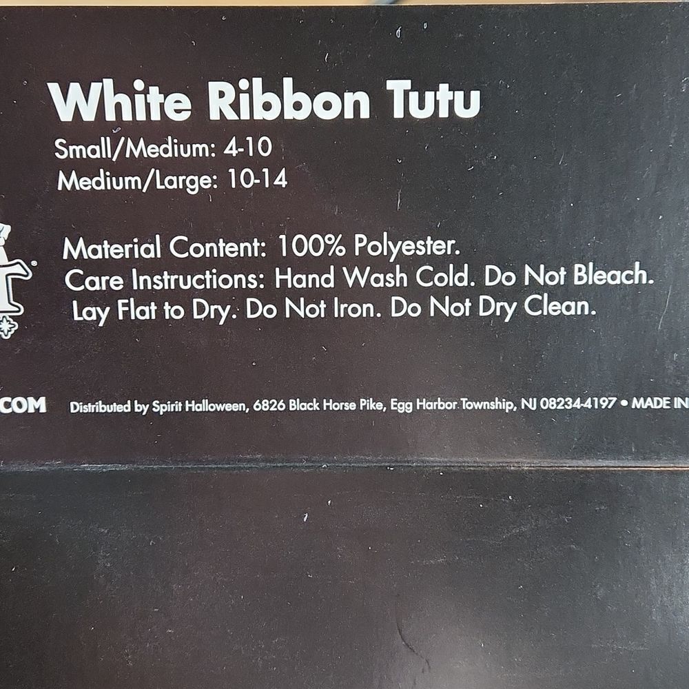🔸️NWT Spirit White Ribbon Tutu Skirt Small - Picture 12 of 12
